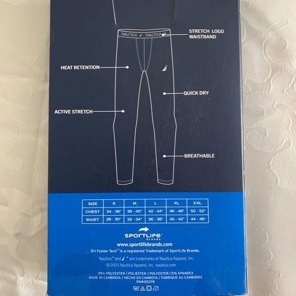 Men’s Nautica base layer pants size Small New - Picture 5 of 9